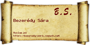 Bezerédy Sára névjegykártya