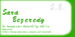 sara bezeredy business card